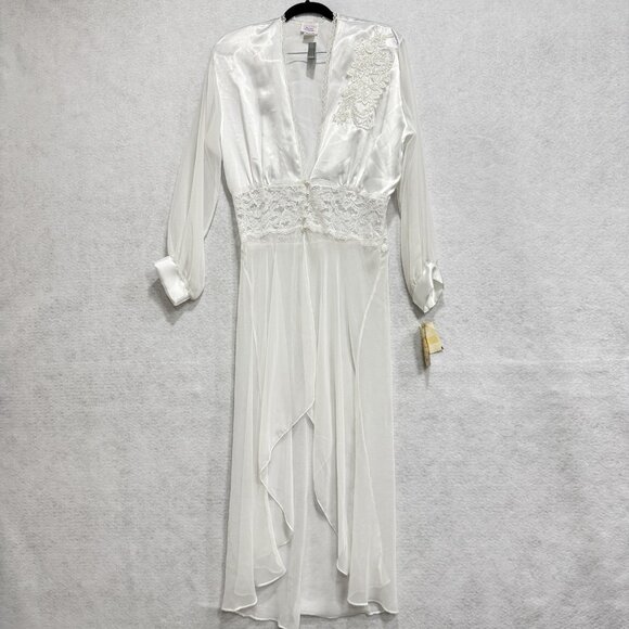 Pauline's Trousseau Other - Vintage Paulines Trousseau Robe Womens Small Sheer Lace Bridal Dressing Gown 90s